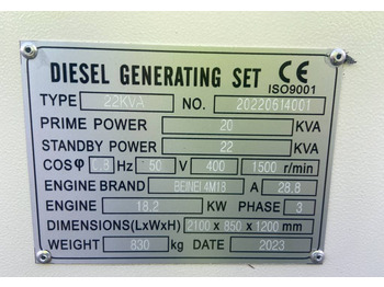 Beinei 4M18 - 22 kVA Generator - DPX-20900  - Βιομηχανική γεννήτρια: φωτογραφία 4