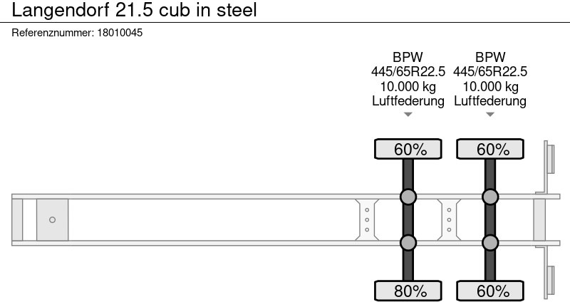 Επικαθήμενο ανατρεπόμενο Langendorf 21.5 cub in steel: φωτογραφία 12