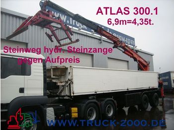 LANGENDORF Stein/Baustoff+Heck Kran ATLAS 300.1 Bj.1999 - Επικαθήμενο