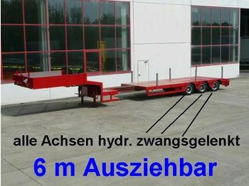 Möslein 3 Achs Tieflader, ausziehbar 6 m, alle ach - Επικαθήμενο με χαμηλό δάπεδο