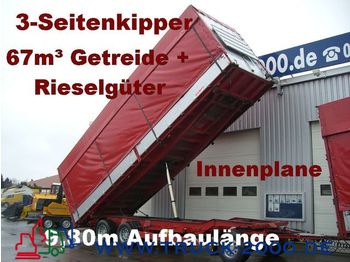 KEMPF 3-Seiten Getreidekipper 67m³   9.80m Aufbaulänge - Ρυμούλκα κόφα
