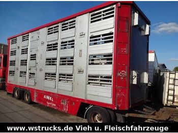 Finkl 3 Stock  Hubdach Vollalu  8,30m  - Ρυμούλκα μεταφορά ζώων