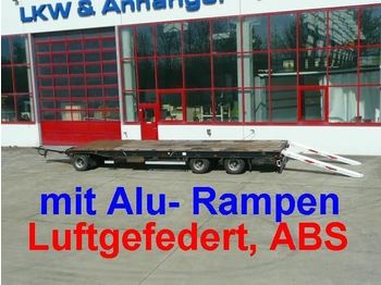 Hoffmann 3 Achs Plato  Tieflader  Anhänger mit Alu  Rampen - Ρυμούλκα με χαμηλό δάπεδο